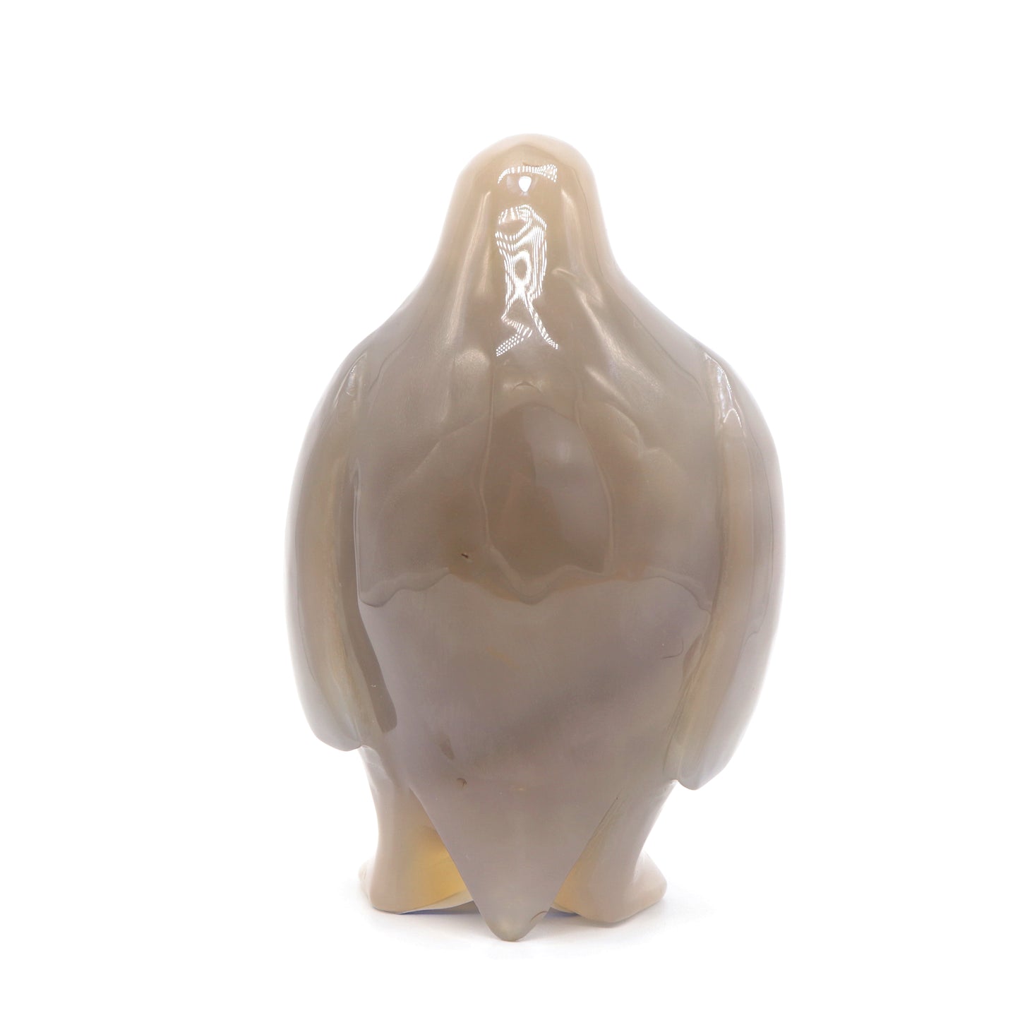 5" Hand Carved Druzy Agate crystal penguin Statue Quartz Healing