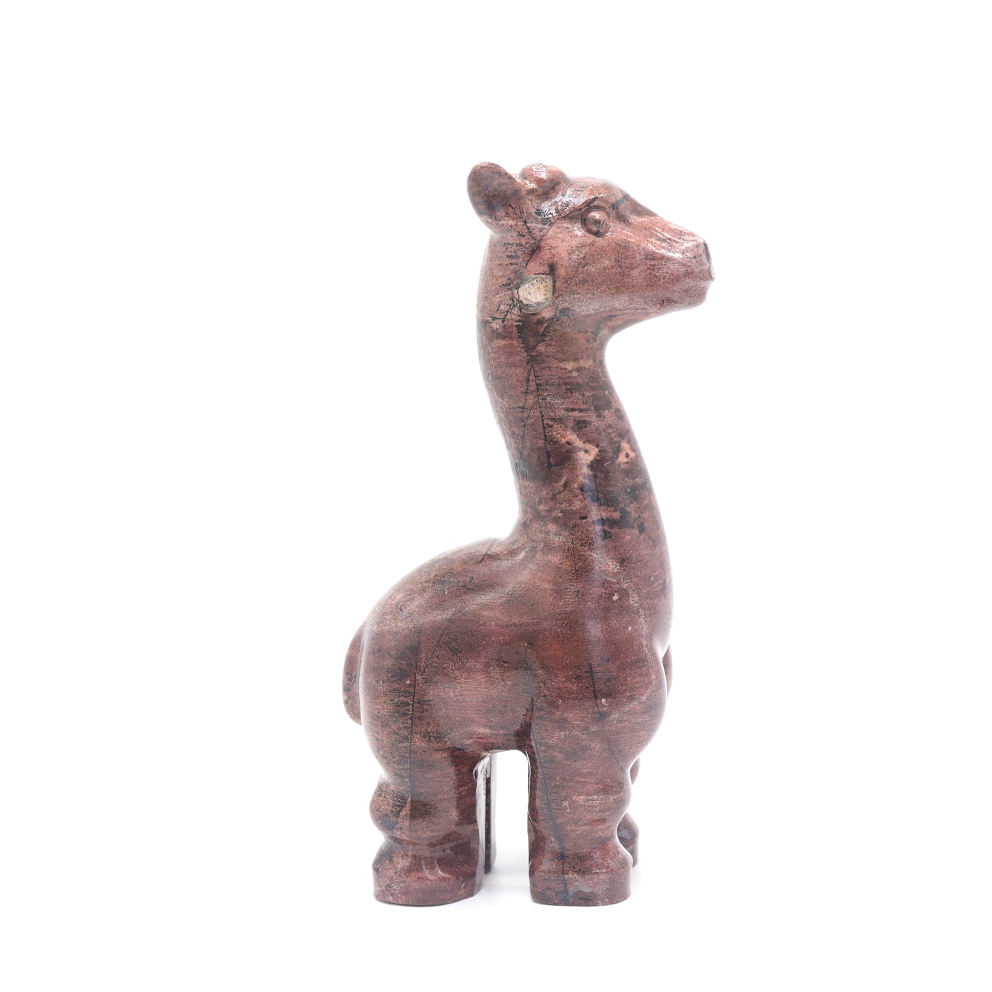 6" Natural Painted Jasper Giraffe Crystal Animal Statues Quartz Healing Decor Reiki