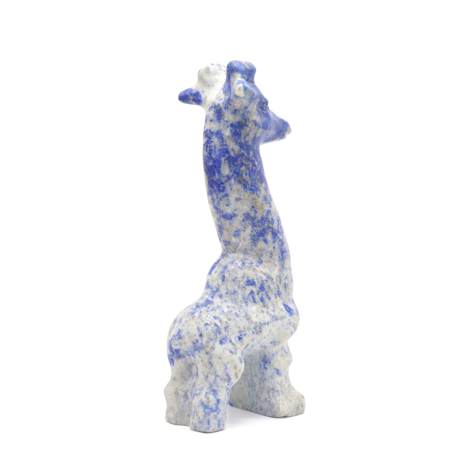 5.5" Natural Lapis Lazuli Giraffe Crystal Animal Statues Quartz Healing Decor Reiki