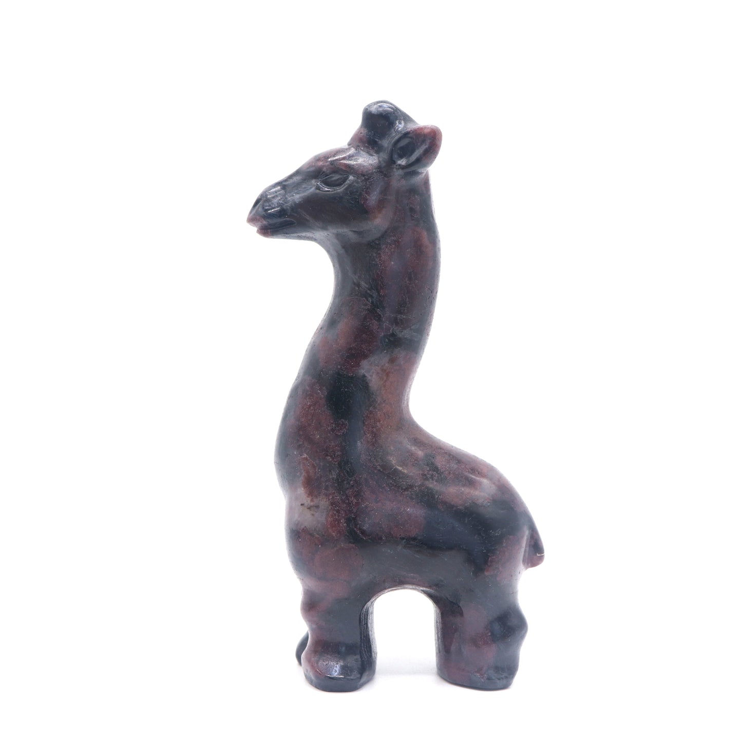 6" Natural Garnet Giraffe Crystal Animal Statues Quartz Healing Decor Reiki