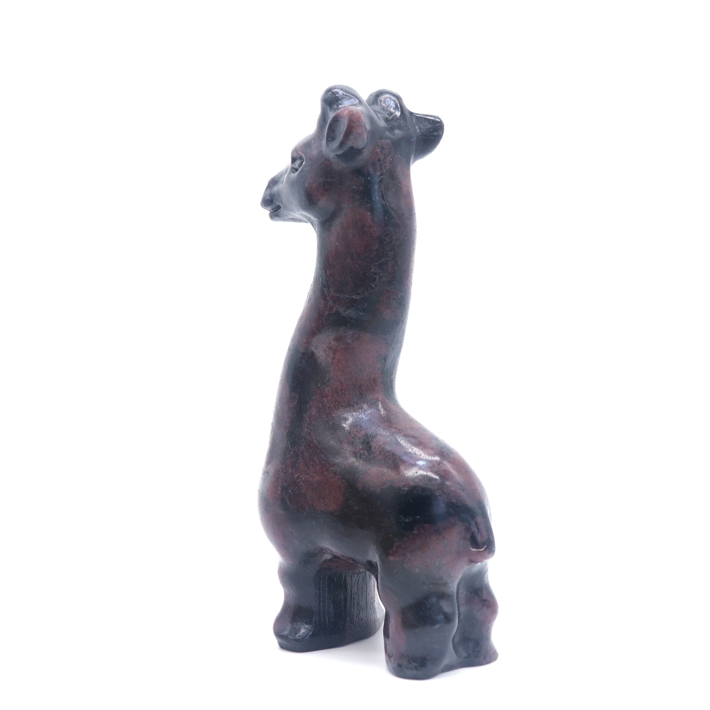 6" Natural Garnet Giraffe Crystal Animal Statues Quartz Healing Decor Reiki