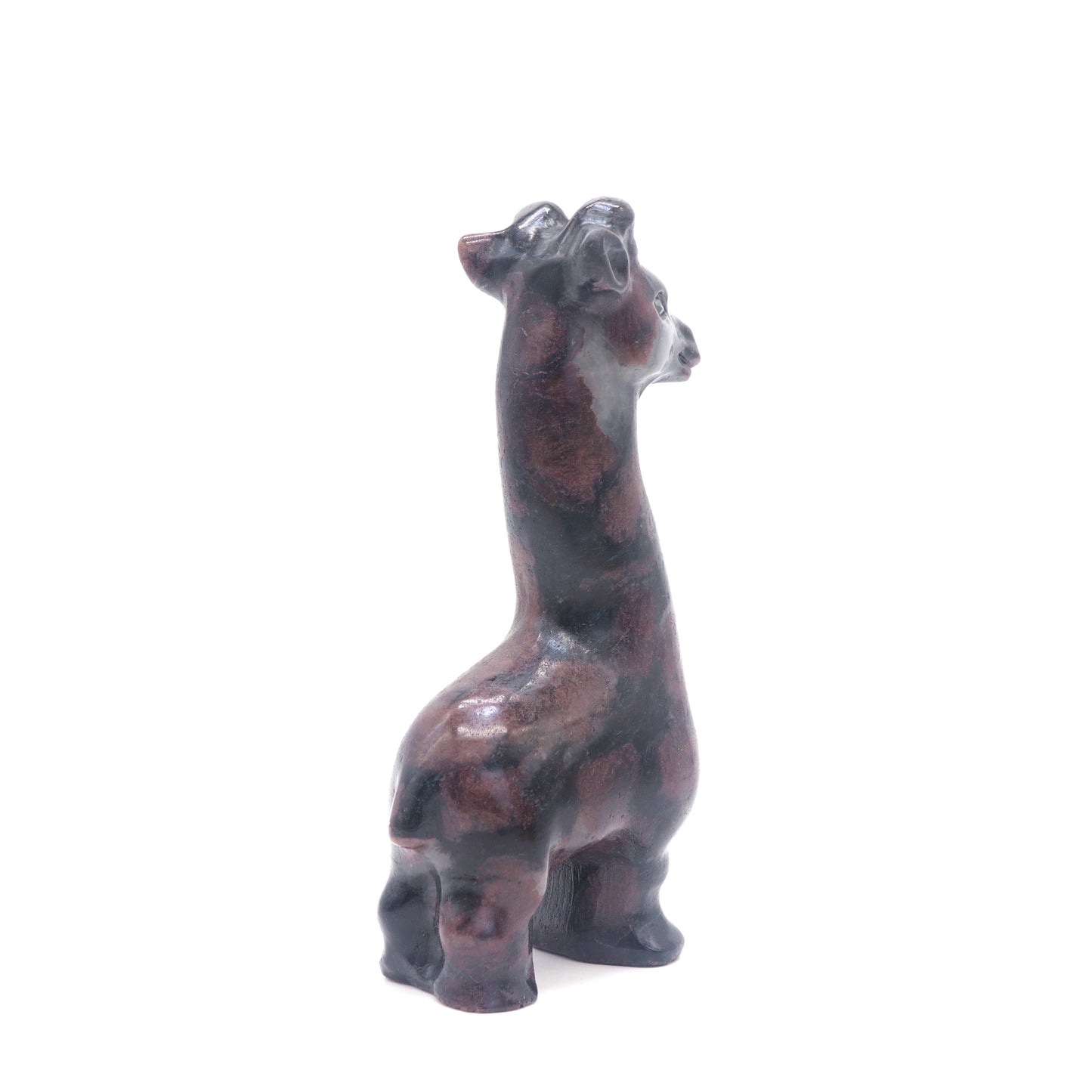 6" Natural Garnet Giraffe Crystal Animal Statues Quartz Healing Decor Reiki