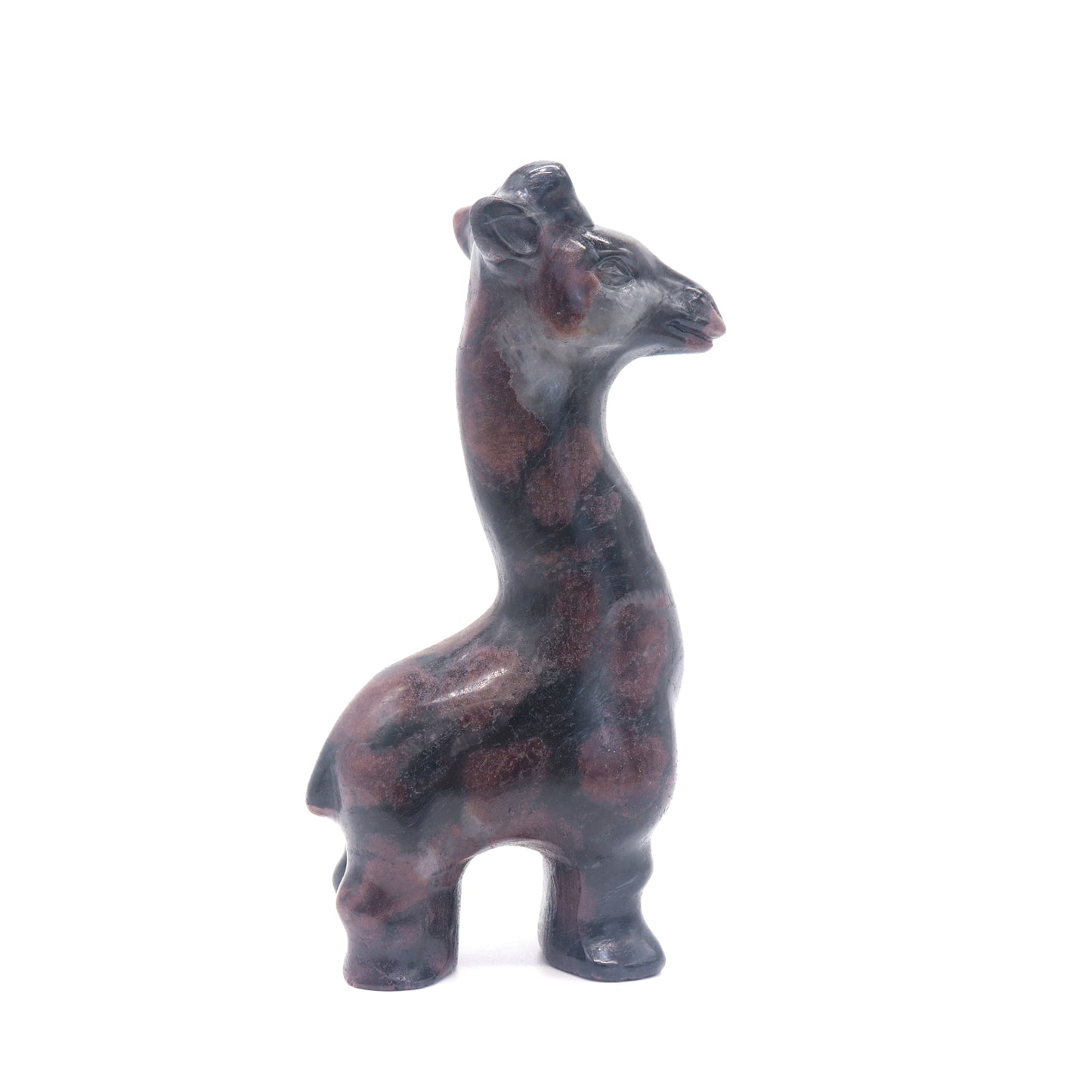 6" Natural Garnet Giraffe Crystal Animal Statues Quartz Healing Decor Reiki