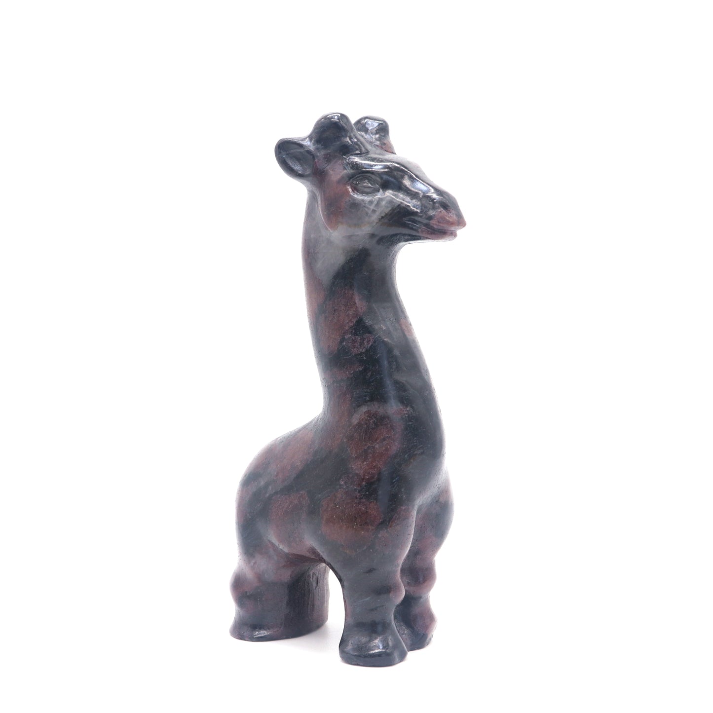 6" Natural Garnet Giraffe Crystal Animal Statues Quartz Healing Decor Reiki