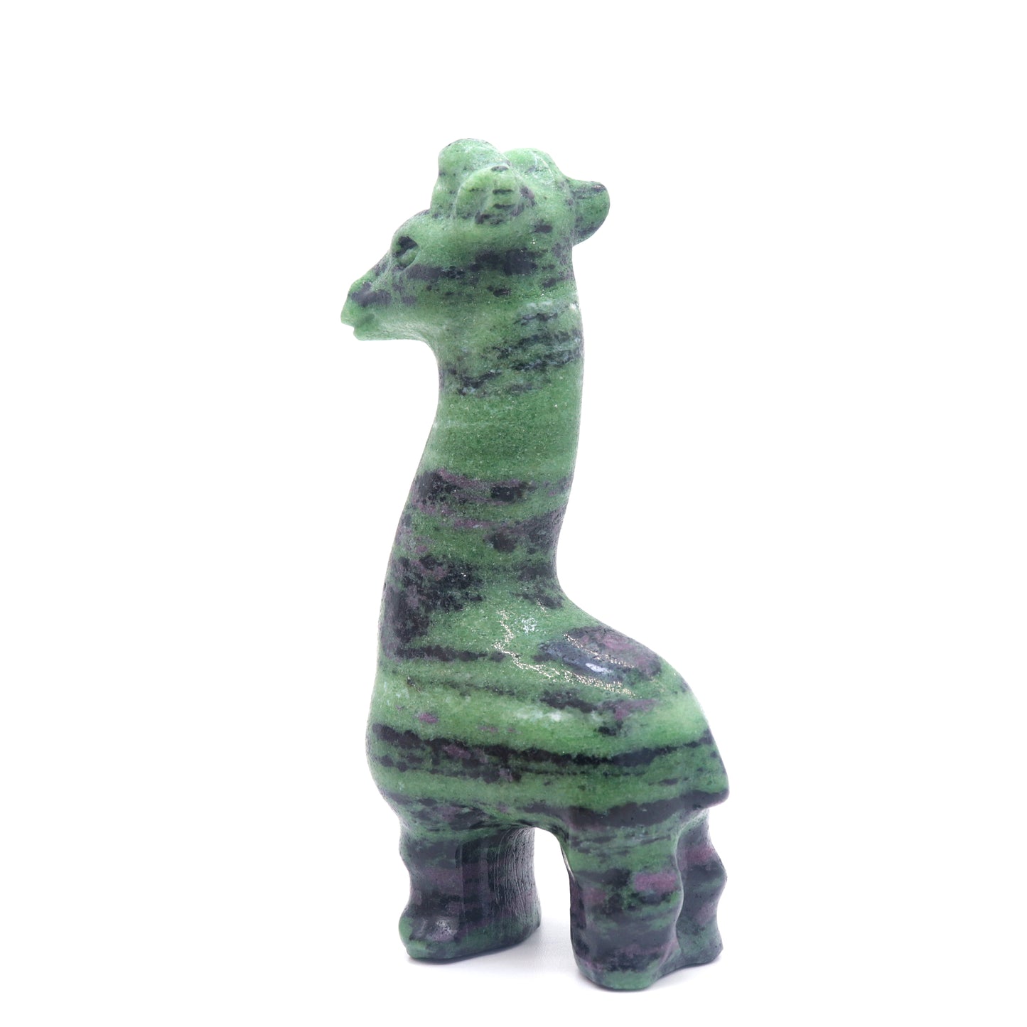 6" Natural Rubyzoisite Giraffe Crystal Animal Statues Quartz Healing Decor Reiki