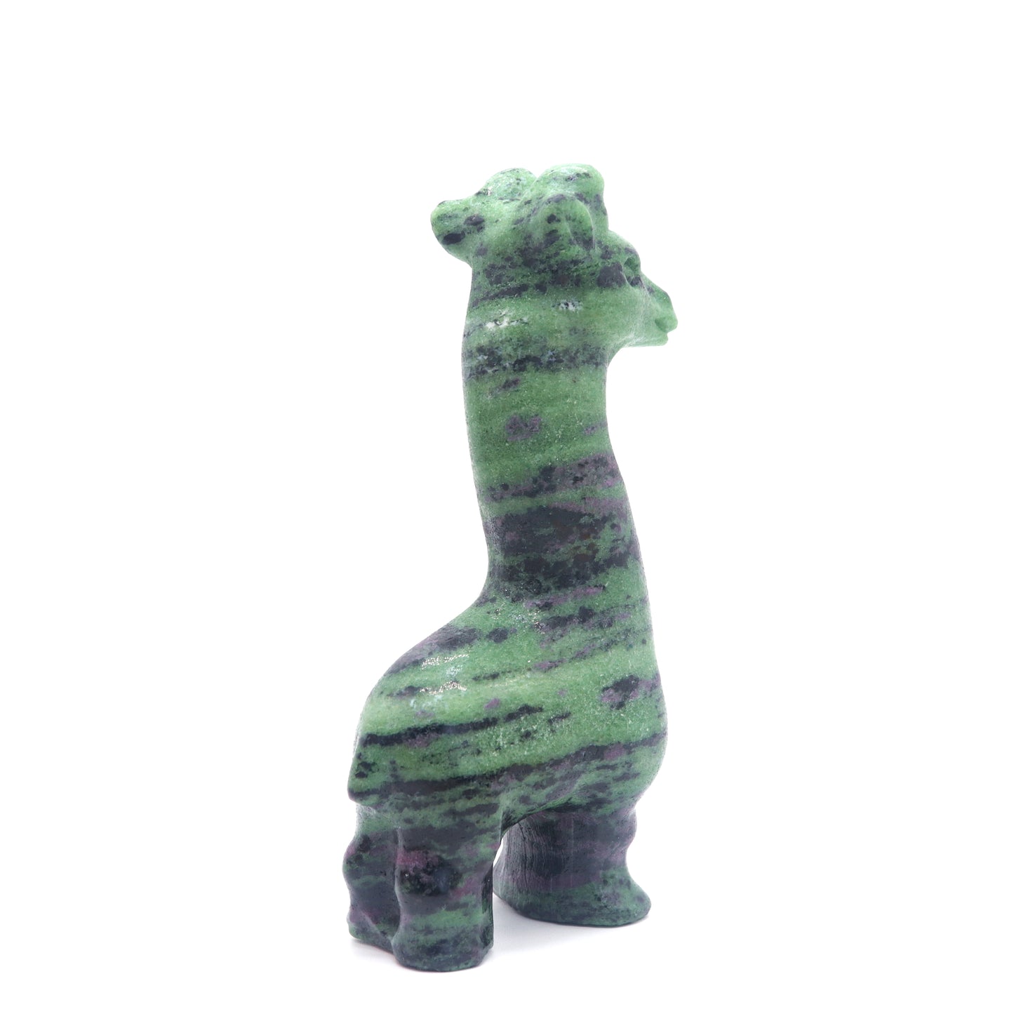6" Natural Rubyzoisite Giraffe Crystal Animal Statues Quartz Healing Decor Reiki