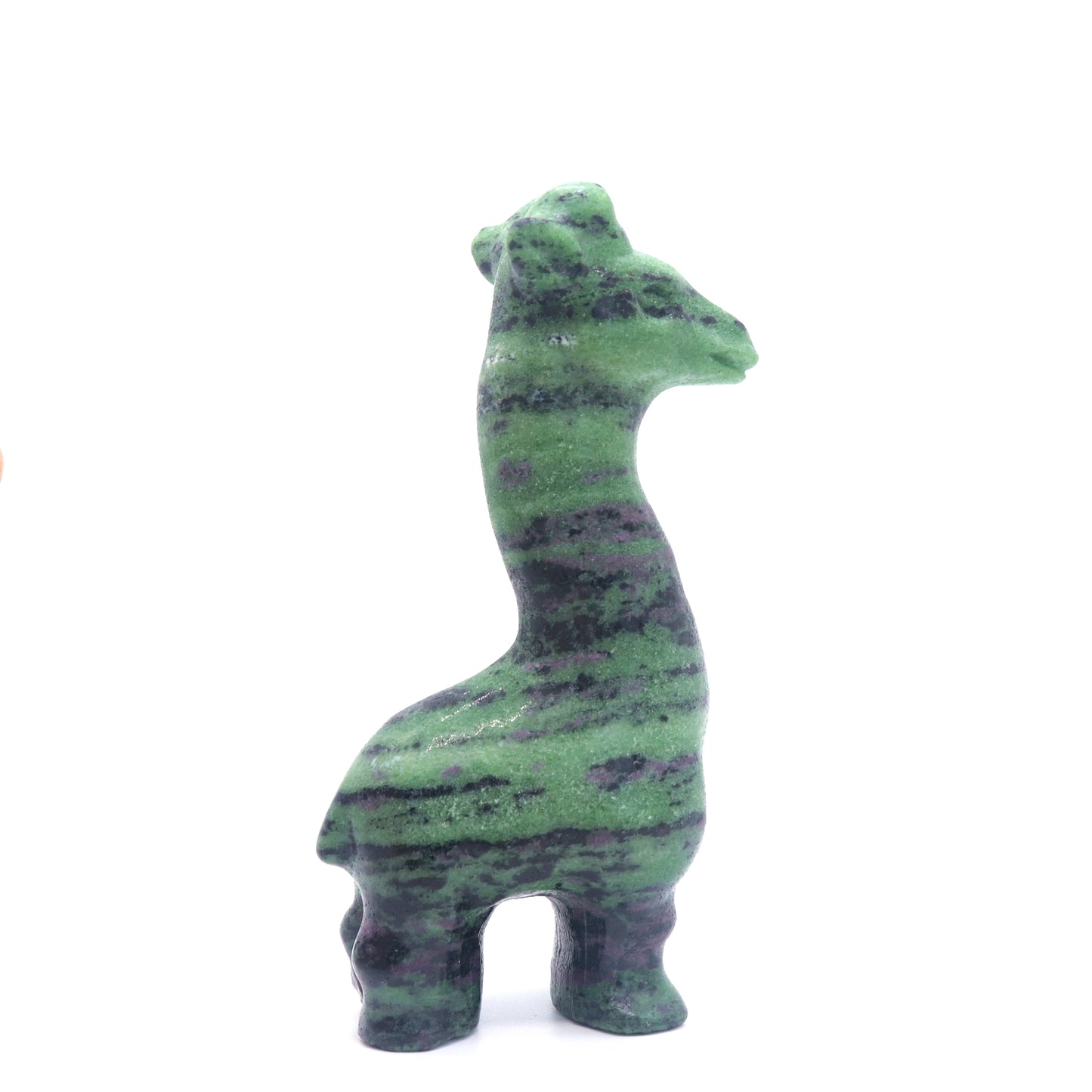 6" Natural Rubyzoisite Giraffe Crystal Animal Statues Quartz Healing Decor Reiki