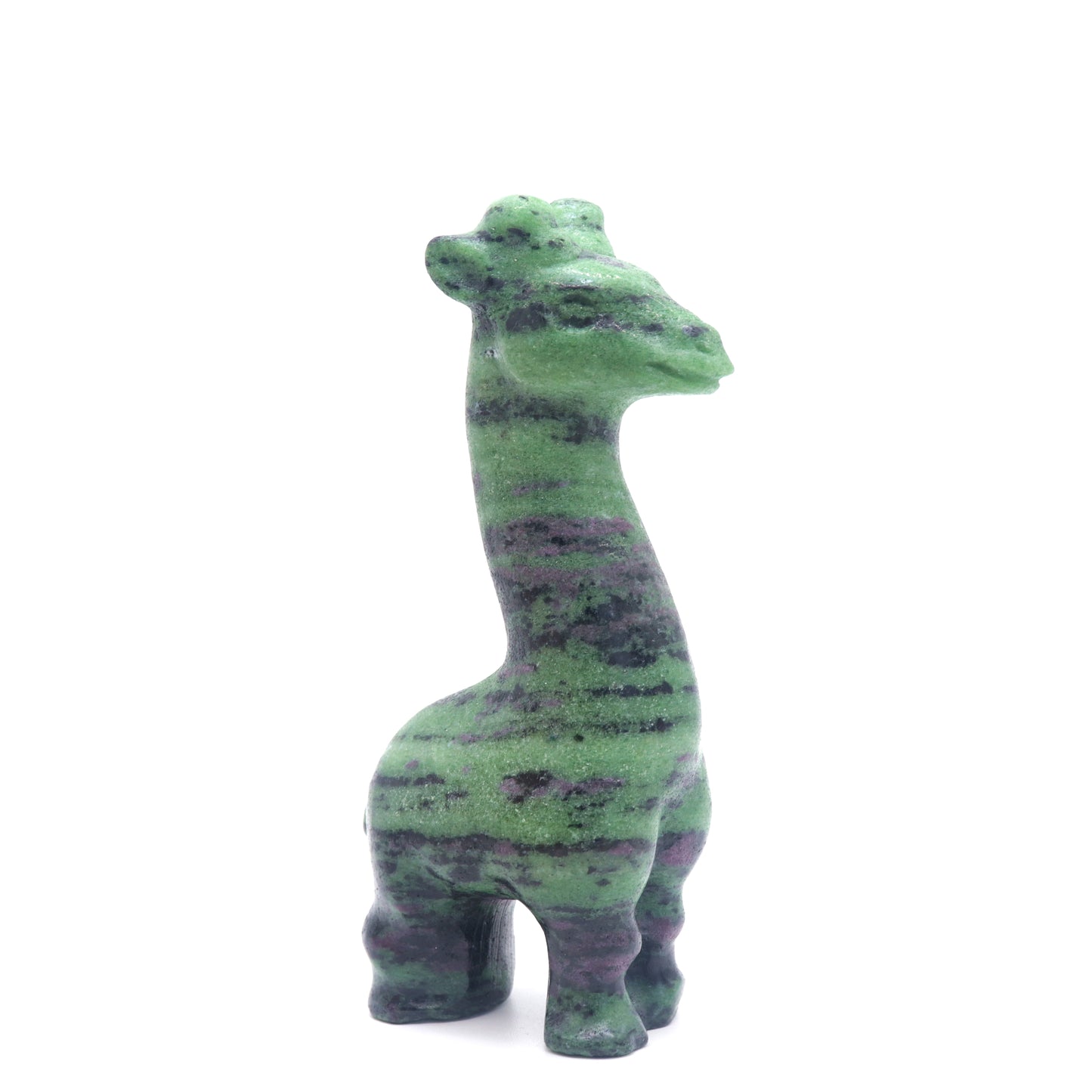 6" Natural Rubyzoisite Giraffe Crystal Animal Statues Quartz Healing Decor Reiki