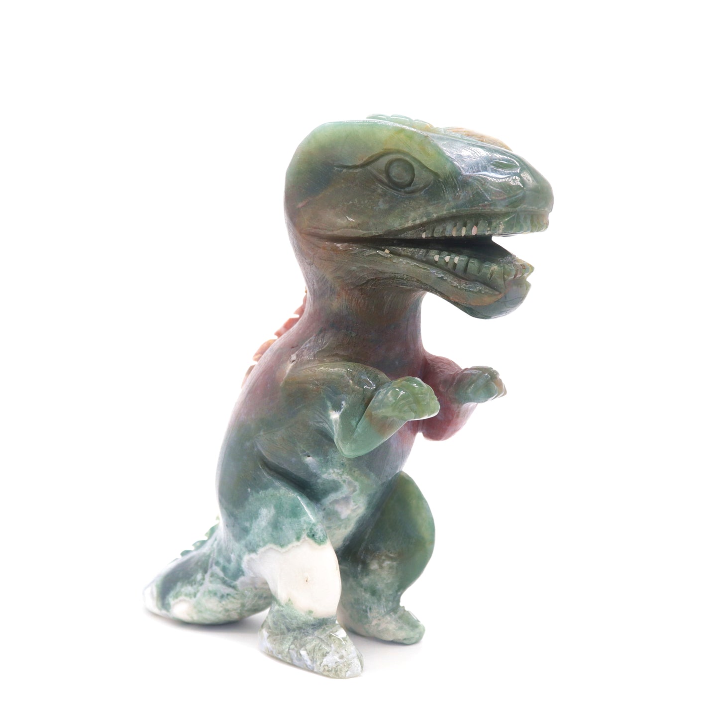 6" Natural Ocean Jasper Dinosaur Figurine Crystal Healing Quartz Decor