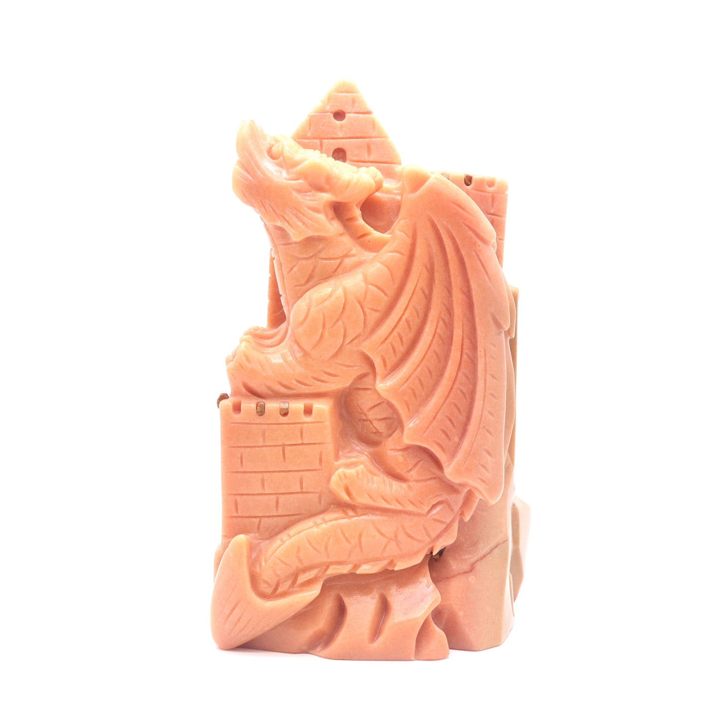 3.5lb Natural Rouge Jade Crystal Flying Dragon Figurine Healing Quartz