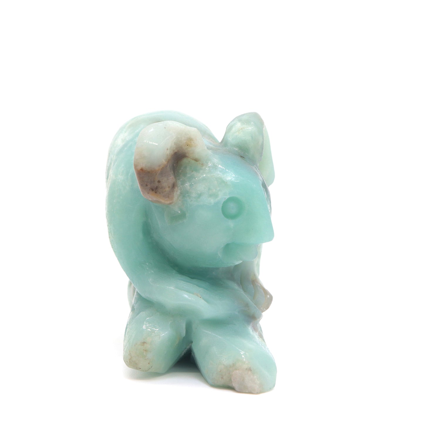 5" Natural Amazonite Koala Caribbean Calcite Figurine Crystal Healing Quartz