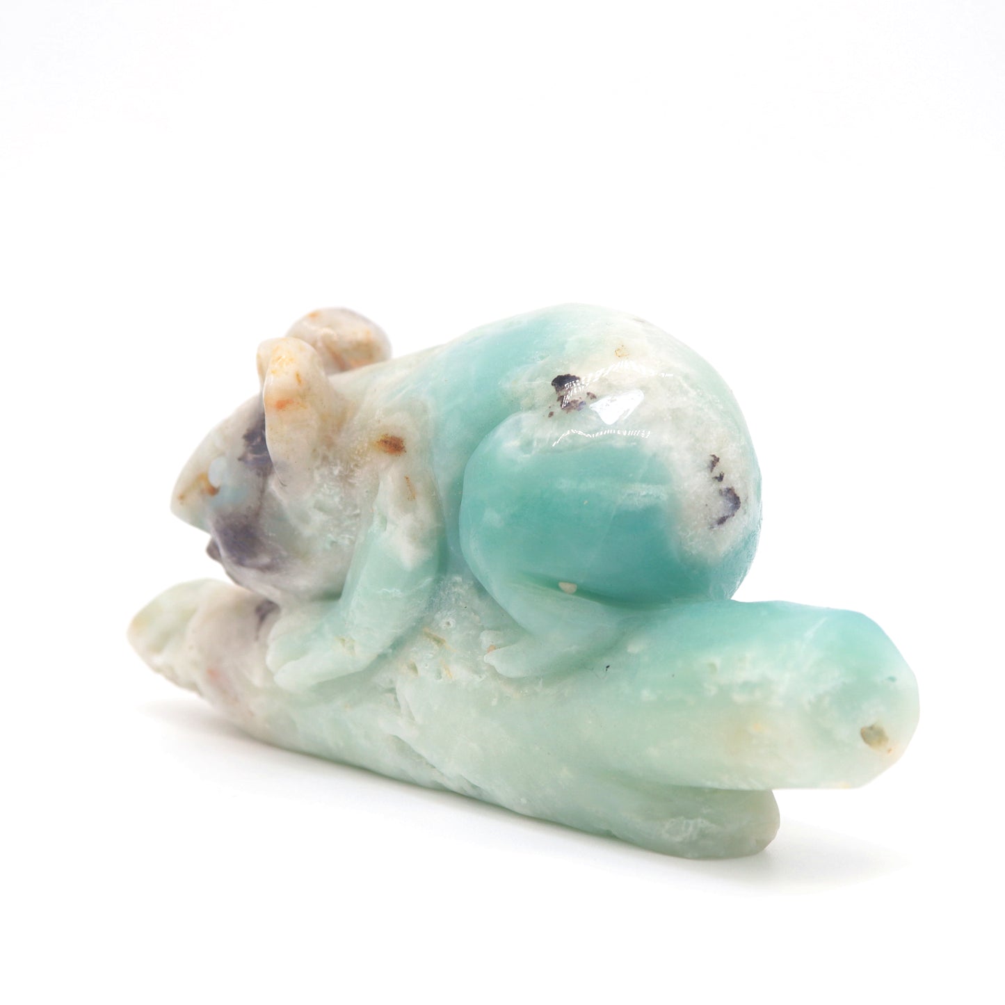 5" Natural Amazonite Koala Caribbean Calcite Figurine Crystal Healing Quartz