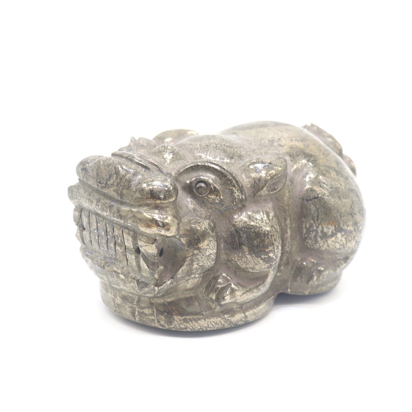4.3lb Carved Pyrite Pixiu Figurine Crystal Healing Decorate Gift