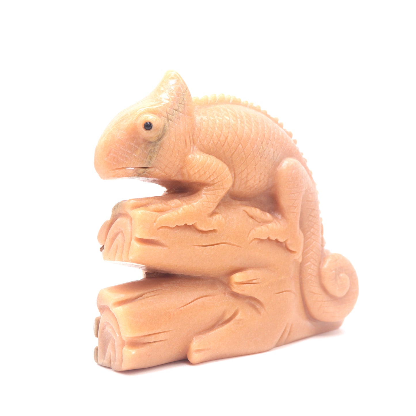 5.5" Natural Rouge Jade Lizard Figurine Crystal Chameleon Healing Quartz