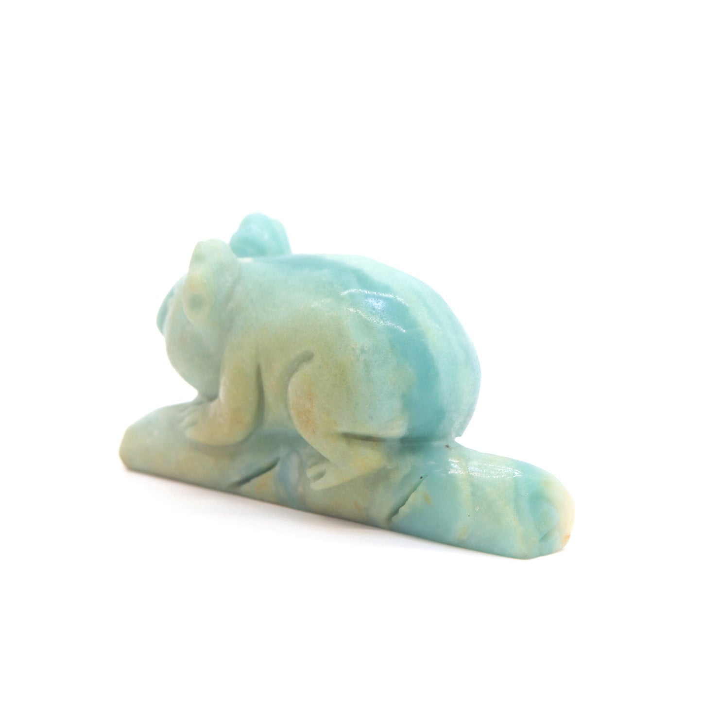 4.5" Natural Amazonite Crystal Koala Caribbean Calcite Statue Healing Quartz