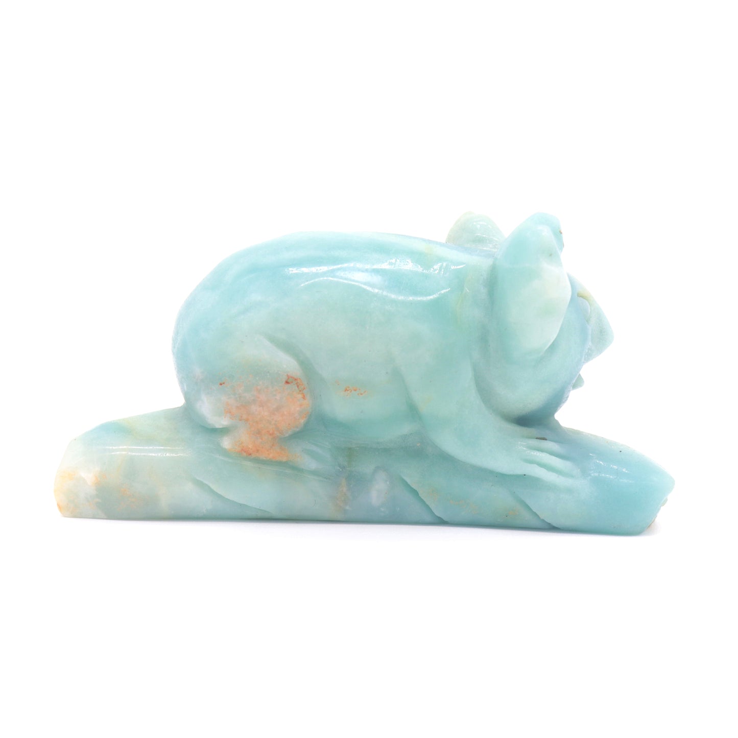 4.5" Natural Amazonite Crystal Koala Caribbean Calcite Statue Healing Quartz