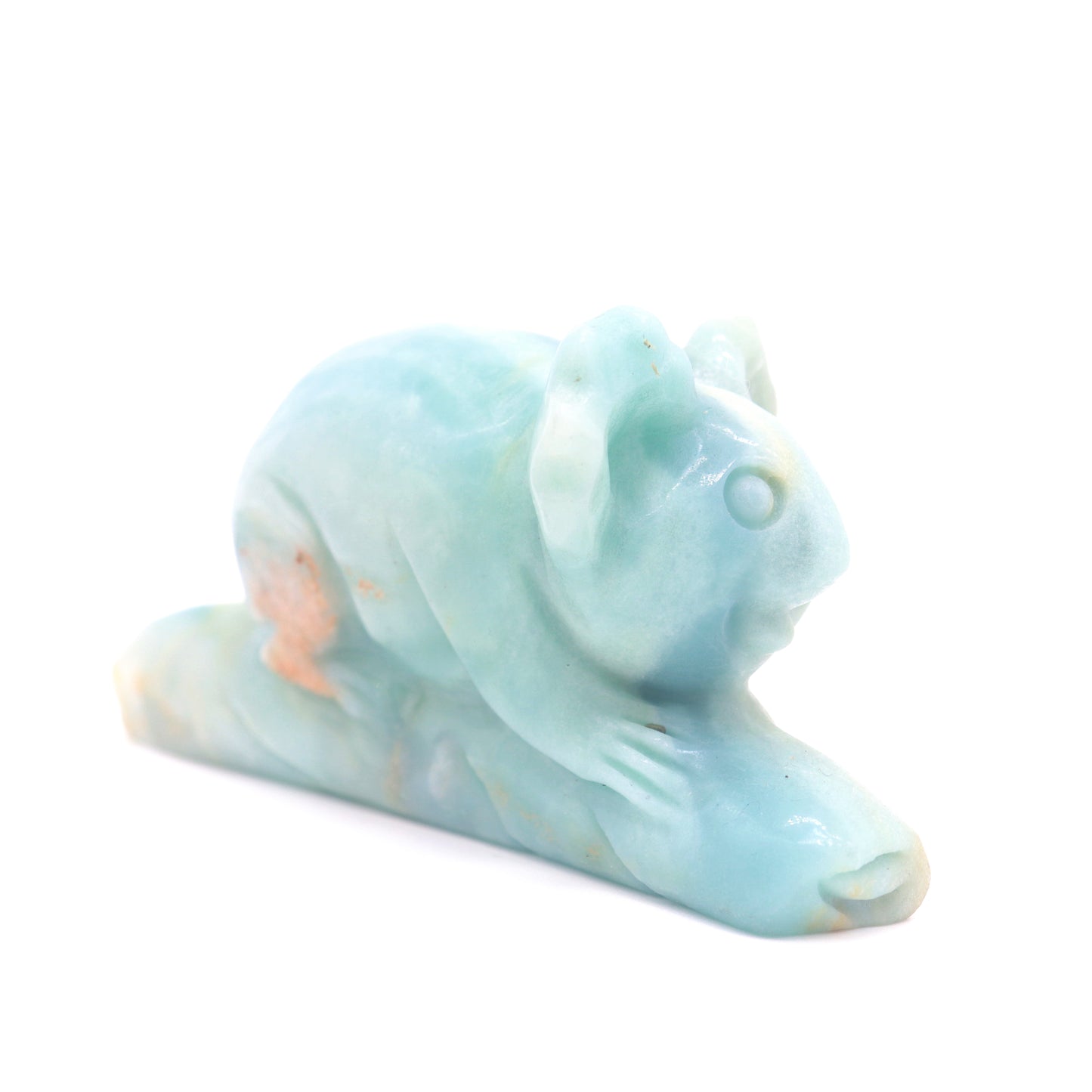 4.5" Natural Amazonite Crystal Koala Caribbean Calcite Statue Healing Quartz