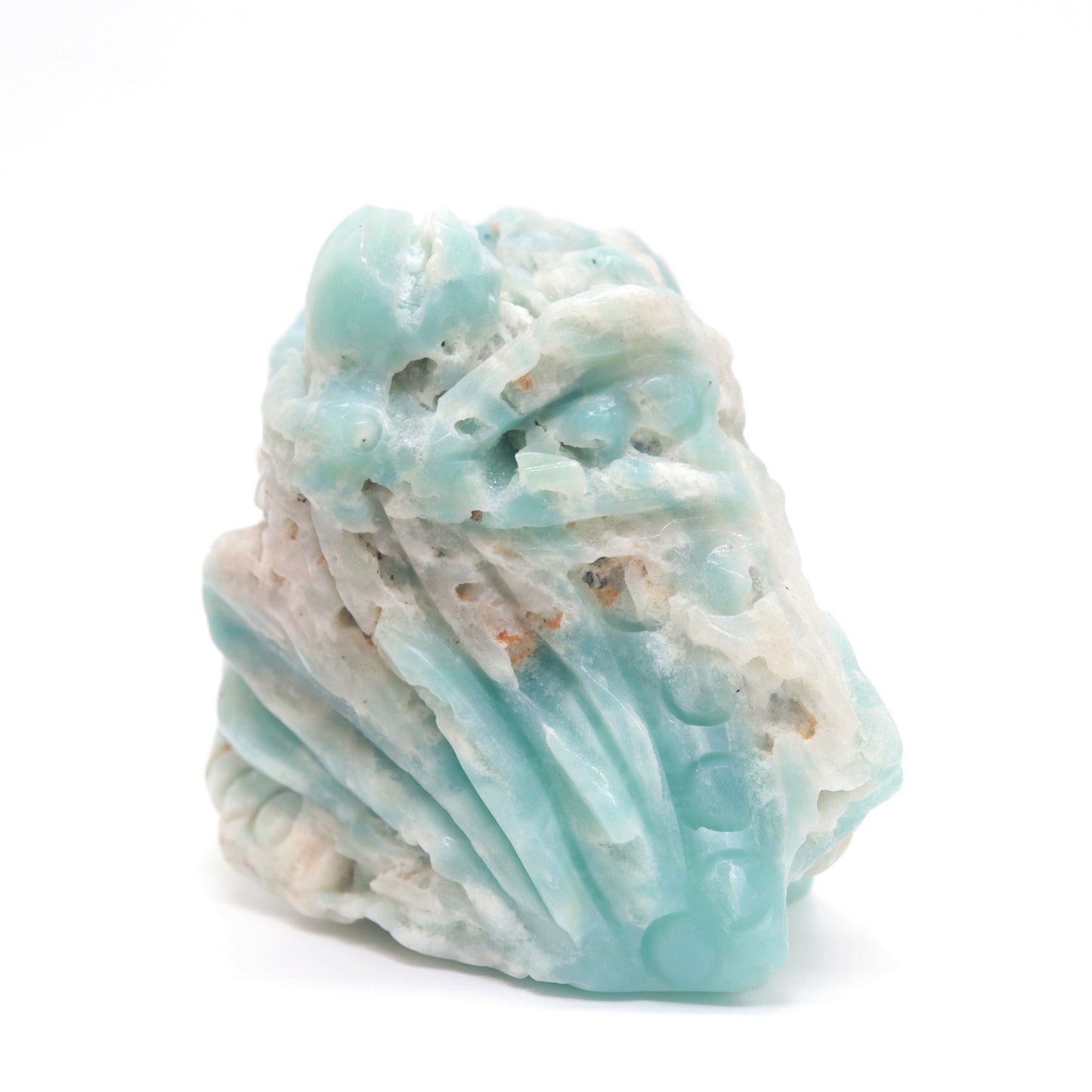 3.5" Natural Amazonite Octopus Caribbean Calcite Figurine Crystal Healing Quartz