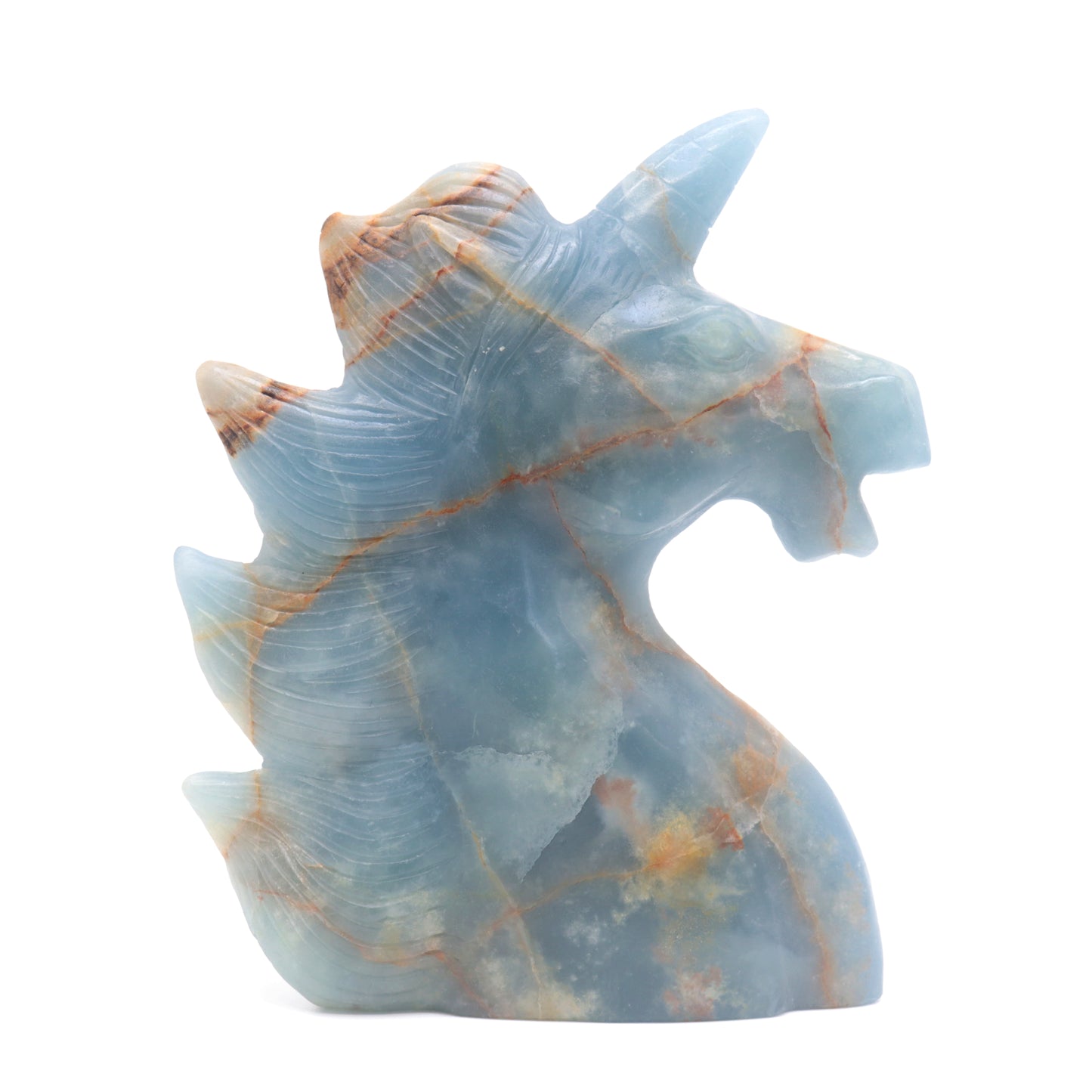 Blue Onyx Unicorn Sculpture