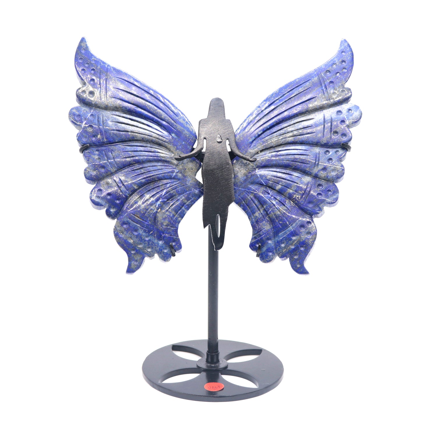 Natural Lapis Lazuli Crystal Butterfly wings Quartz Healing + stand 1pc