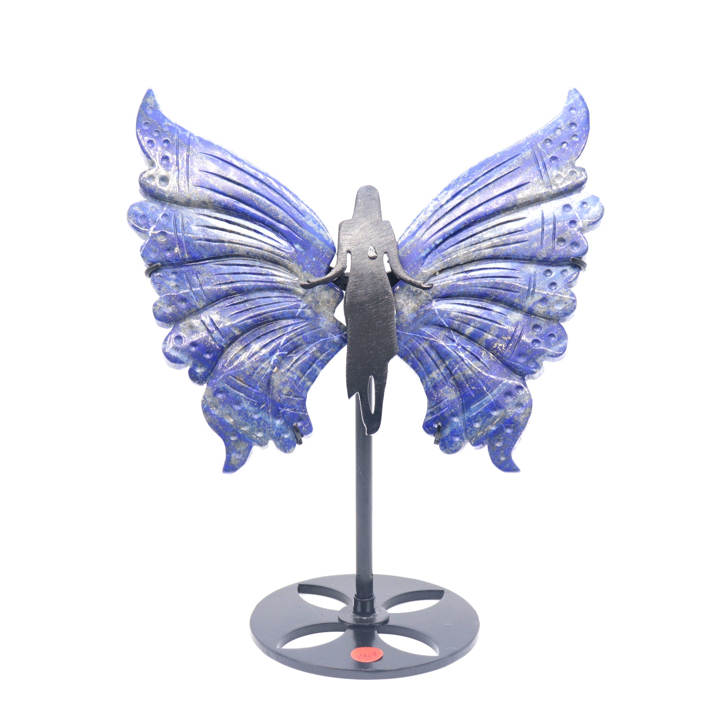 Natural Lapis Lazuli Crystal Butterfly wings Quartz Healing + stand 1pc