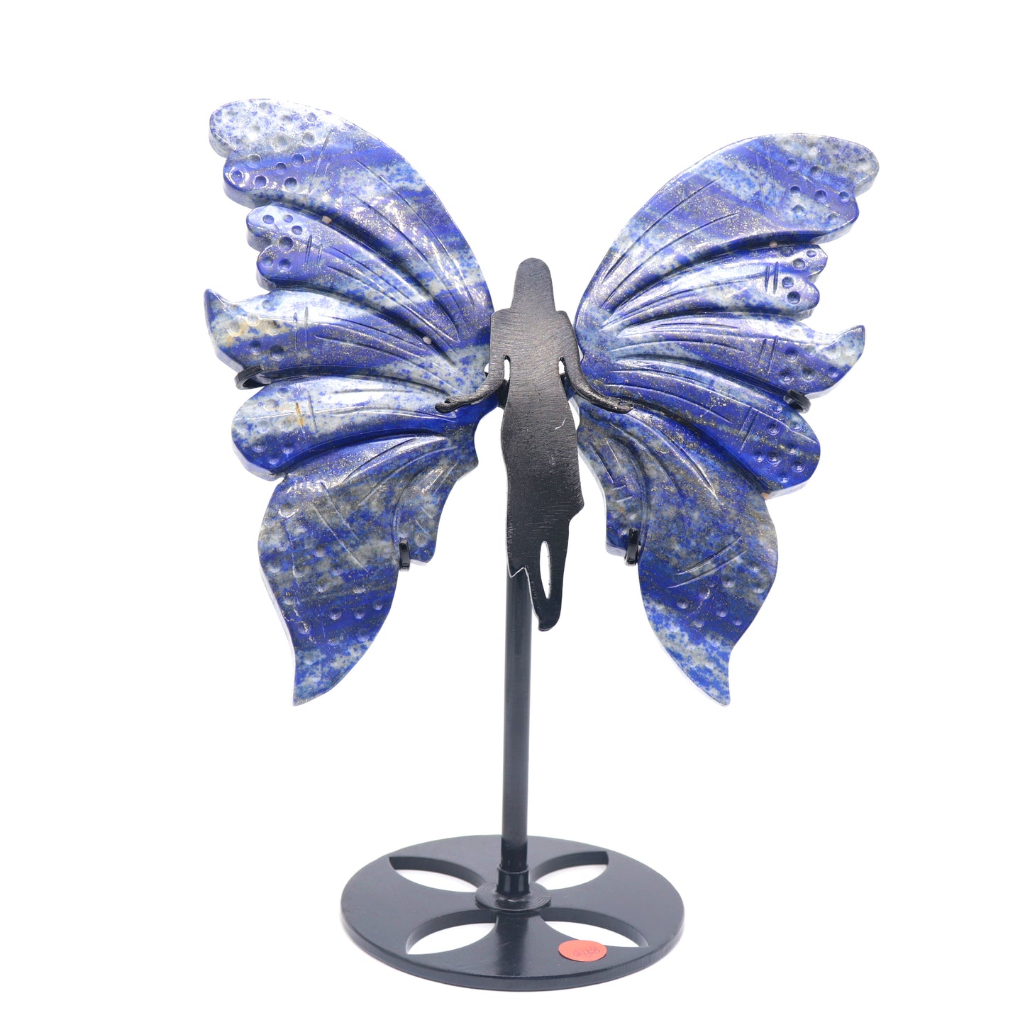 Natural Lapis Lazuli Crystal Butterfly wings Quartz Healing + stand 1pc