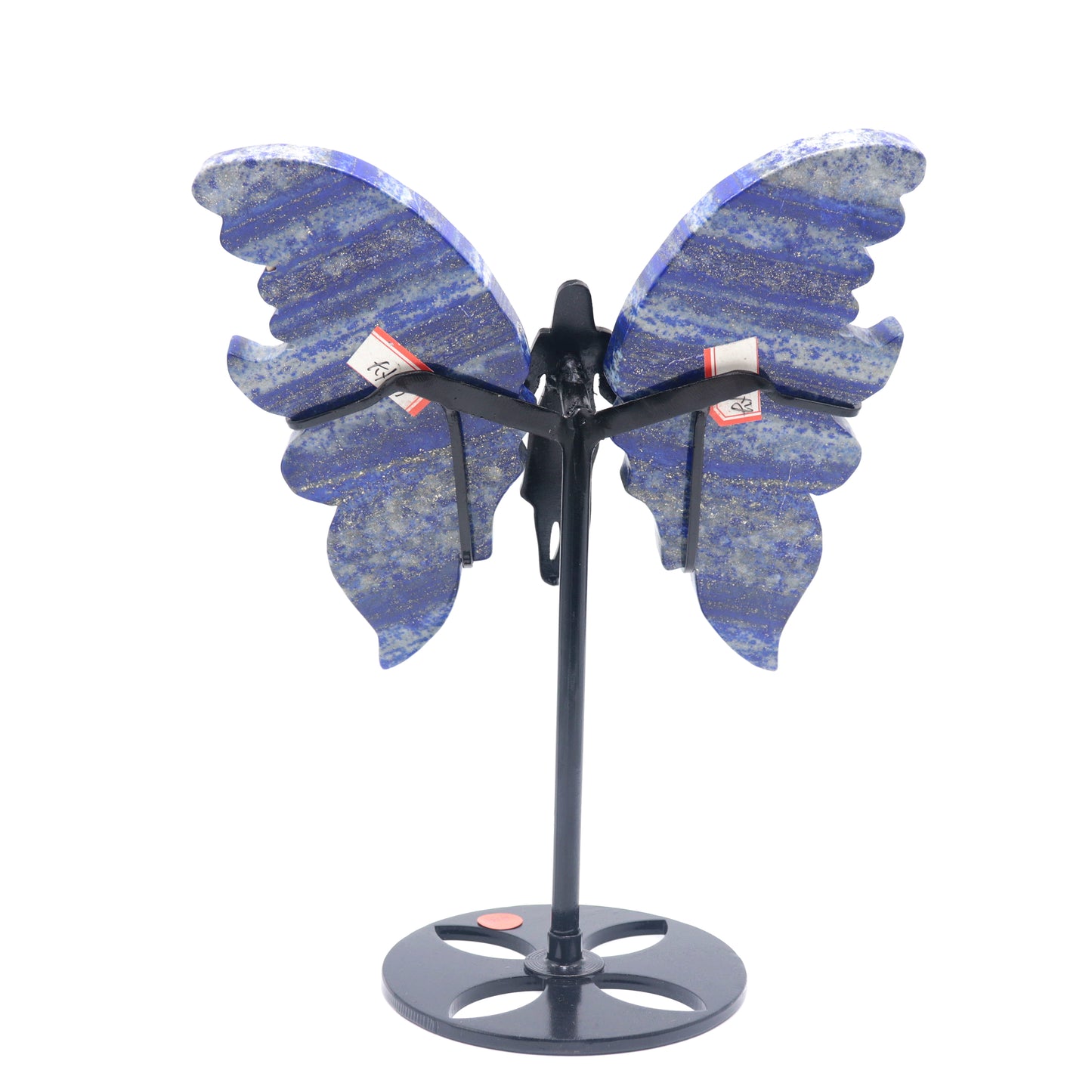Natural Lapis Lazuli Crystal Butterfly wings Quartz Healing + stand 1pc