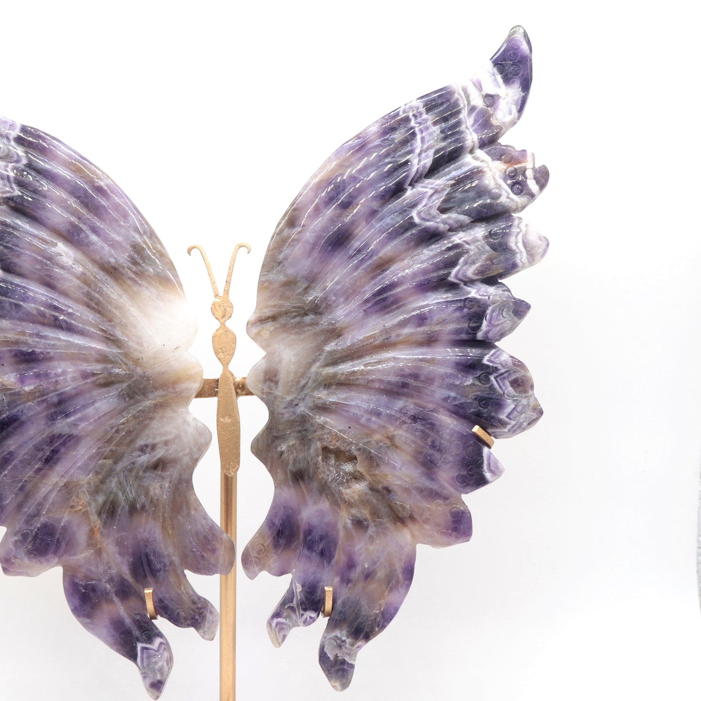 Natural Dream Amethyst Crystal Butterfly wings Quartz Healing + stand 1pc