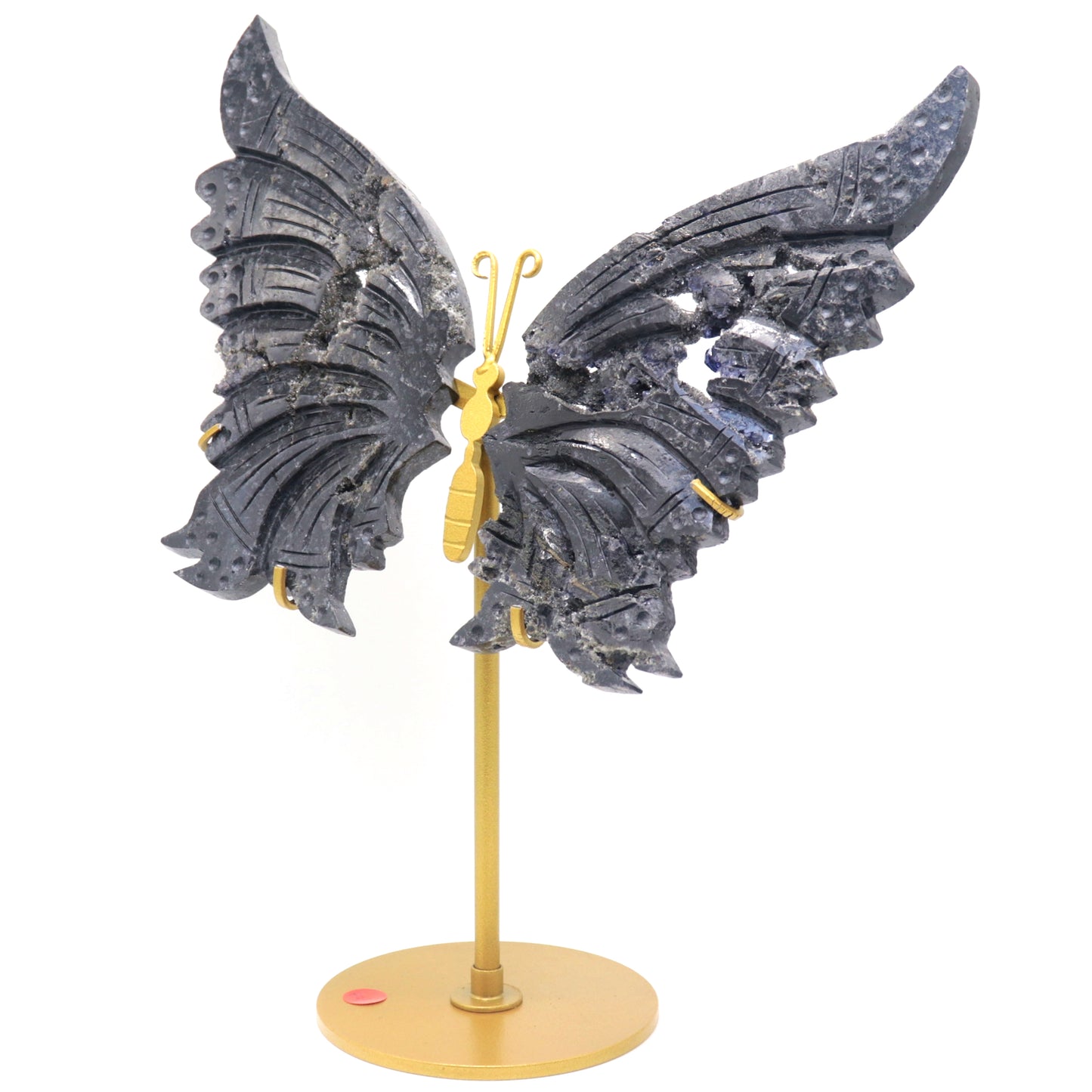 Natural Mineral Crystal Butterfly wings Quartz Healing + stand 1pc