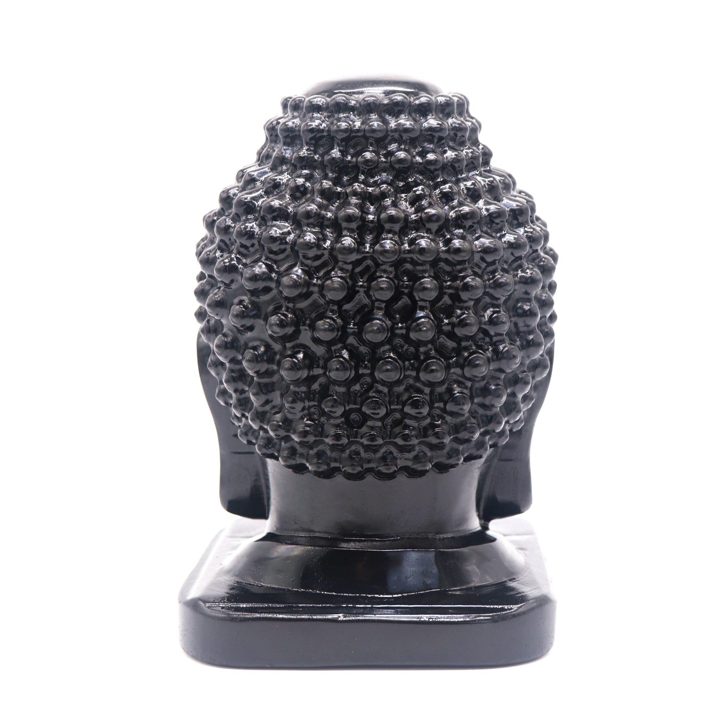5.5lb Natural Black Obsidian Quartz Buddha Head Crystal Reiki Healing Decorate