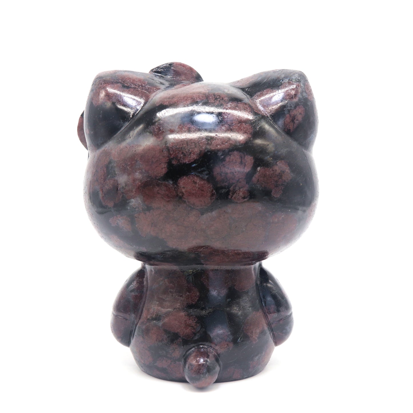 4.3lb Carved Garnet Crystal Hello Kitty Quartz Cat Reiki Gift