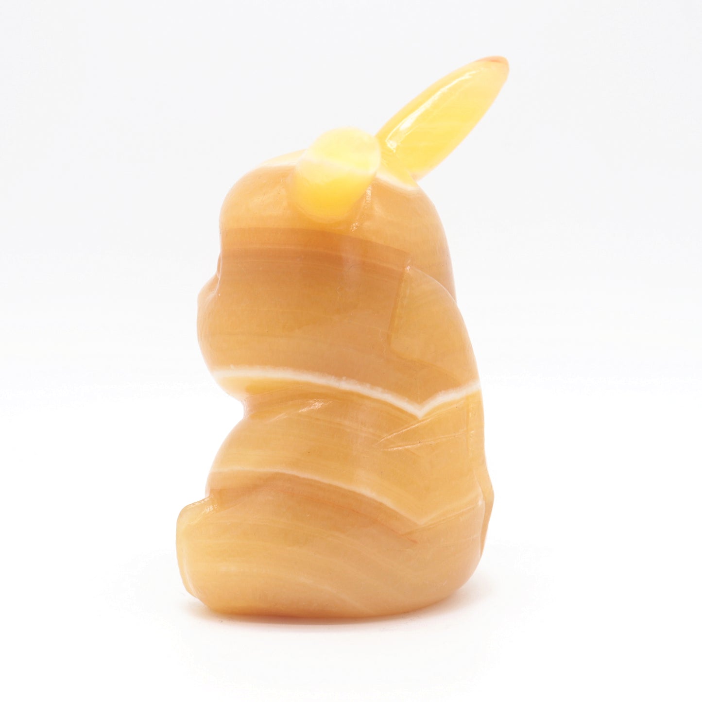 4.8" Yellow Calcite Crystal Pokemon Pikachu Statue Gift Decor