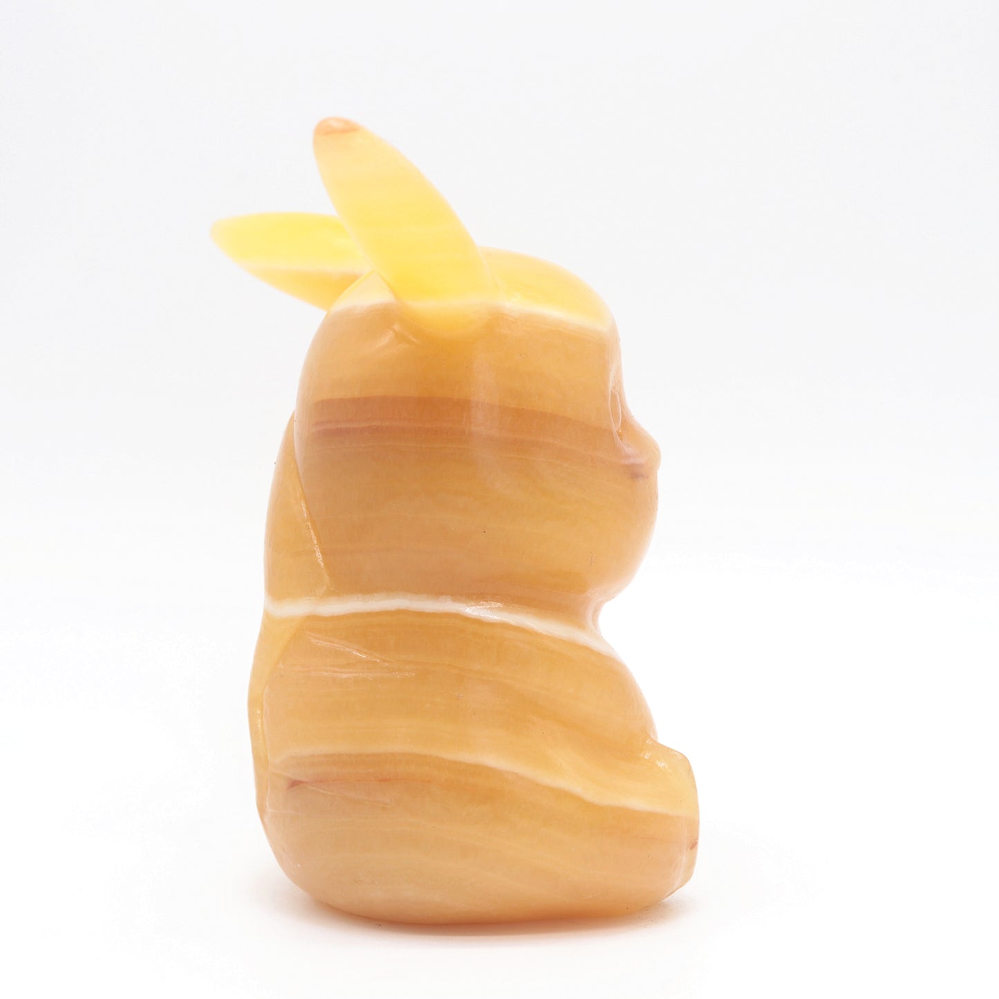 4.8" Yellow Calcite Crystal Pokemon Pikachu Statue Gift Decor