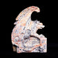 10" Crazy Lace Agate Carved Dragon Sculpture Realistic Crystal Healing Quartz Decor - crystaltreasure