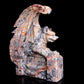 10" Crazy Lace Agate Carved Dragon Sculpture Realistic Crystal Healing Quartz Decor - crystaltreasure