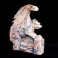 10" Crazy Lace Agate Carved Dragon Sculpture Realistic Crystal Healing Quartz Decor - crystaltreasure