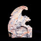 10" Crazy Lace Agate Carved Dragon Sculpture Realistic Crystal Healing Quartz Decor - crystaltreasure