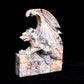 10" Crazy Lace Agate Carved Dragon Sculpture Realistic Crystal Healing Quartz Decor - crystaltreasure