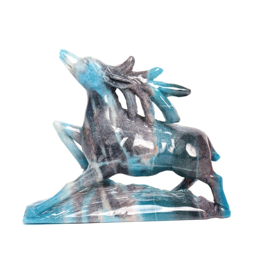 10.5" Trolleite Crystal Deer Figurine Healing Quartz Decor - crystaltreasure