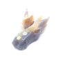 4.5" Agate Druzy Hand Carved Dragon Head Sculpture, Crystal Healing