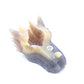 4.5" Agate Druzy Hand Carved Dragon Head Sculpture, Crystal Healing