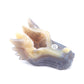 4.5" Agate Druzy Hand Carved Dragon Head Sculpture, Crystal Healing