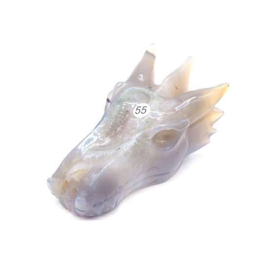 druzy agate dragon head