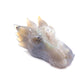 4.8" Agate Druzy Hand Carved Dragon Head Statue Crystal Healing