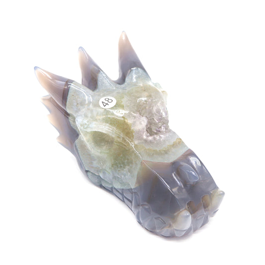 druzy agate dragon head