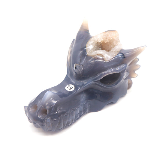 druzy agate dragon head