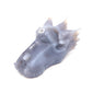 4.5" Hand Carved Druzy Agate Dragon Head Figurine Crystal Healing Reiki