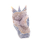 6.5" Hand Carved Druzy Agate Dragon Head Sculpture Crystal Healing Reiki
