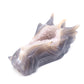 7" Hand Carved Druzy Agate Dragon Head Sculpture Amethyst Geode Crystal Healing Reiki
