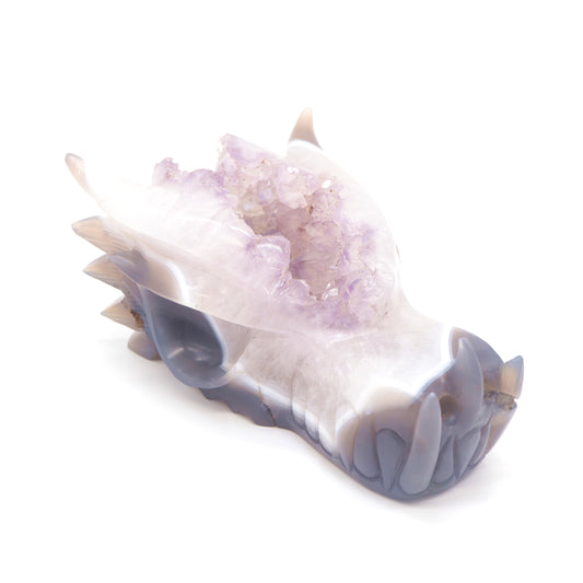 druzy agate dragon head